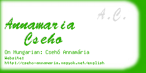 annamaria cseho business card